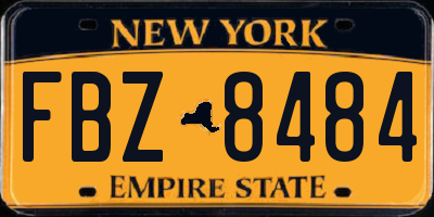 NY license plate FBZ8484
