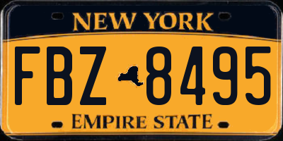 NY license plate FBZ8495