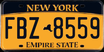 NY license plate FBZ8559