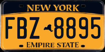 NY license plate FBZ8895