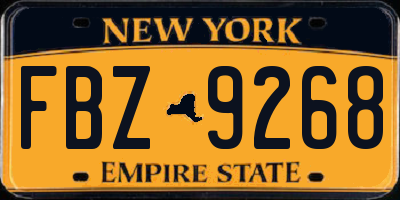 NY license plate FBZ9268