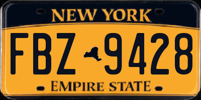 NY license plate FBZ9428