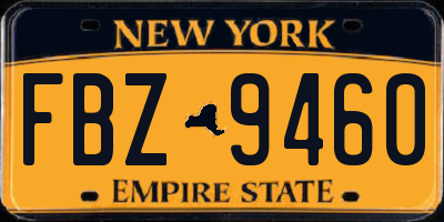 NY license plate FBZ9460