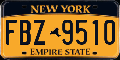NY license plate FBZ9510