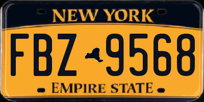 NY license plate FBZ9568