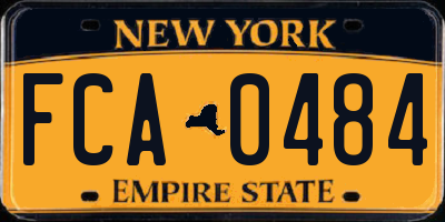 NY license plate FCA0484