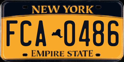 NY license plate FCA0486