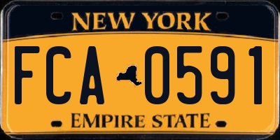 NY license plate FCA0591