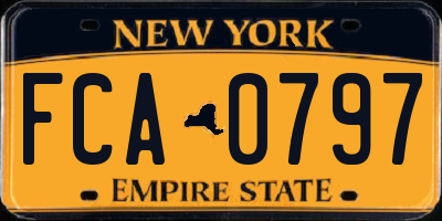 NY license plate FCA0797