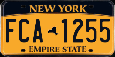 NY license plate FCA1255