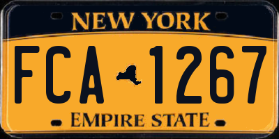 NY license plate FCA1267