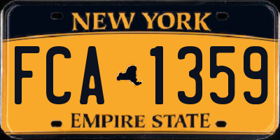 NY license plate FCA1359