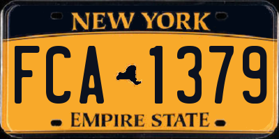 NY license plate FCA1379