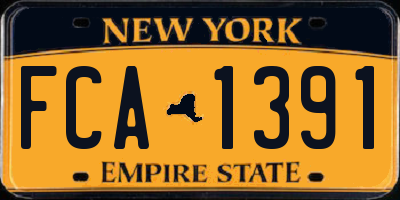 NY license plate FCA1391