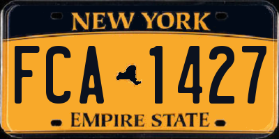 NY license plate FCA1427