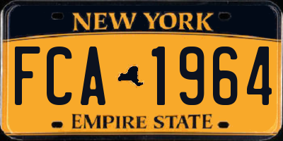 NY license plate FCA1964