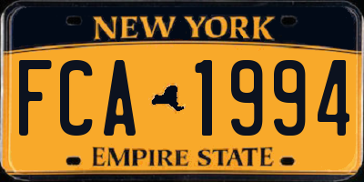 NY license plate FCA1994