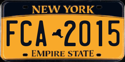 NY license plate FCA2015
