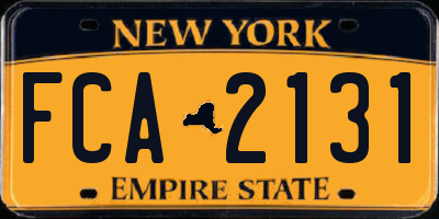 NY license plate FCA2131
