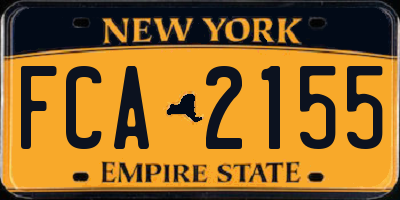 NY license plate FCA2155