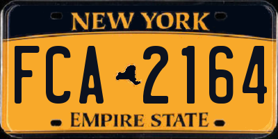 NY license plate FCA2164