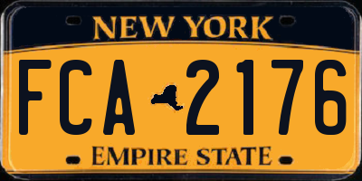 NY license plate FCA2176