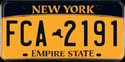 NY license plate FCA2191