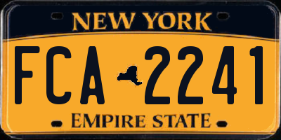 NY license plate FCA2241