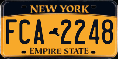 NY license plate FCA2248