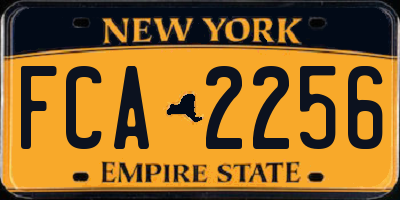 NY license plate FCA2256