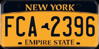 NY license plate FCA2396