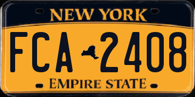 NY license plate FCA2408
