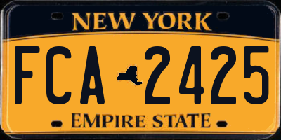 NY license plate FCA2425