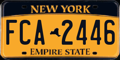 NY license plate FCA2446