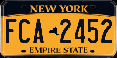 NY license plate FCA2452
