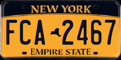 NY license plate FCA2467