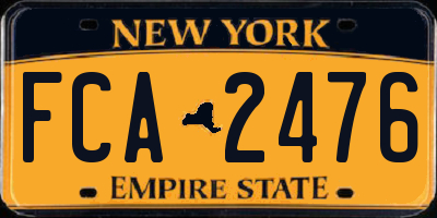 NY license plate FCA2476