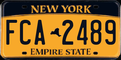 NY license plate FCA2489