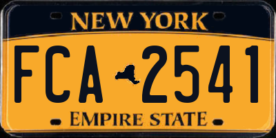 NY license plate FCA2541