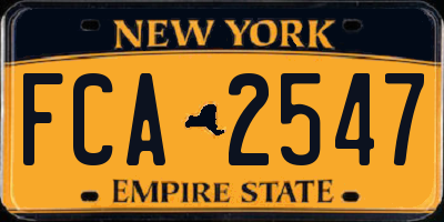NY license plate FCA2547