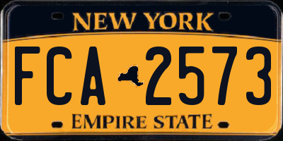 NY license plate FCA2573