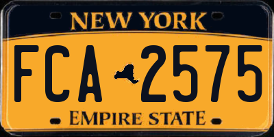 NY license plate FCA2575