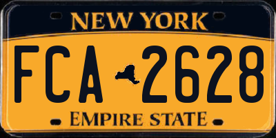 NY license plate FCA2628
