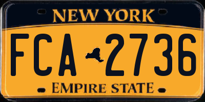 NY license plate FCA2736