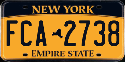 NY license plate FCA2738