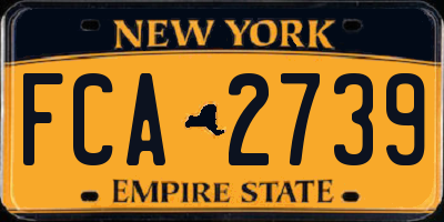 NY license plate FCA2739