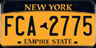 NY license plate FCA2775