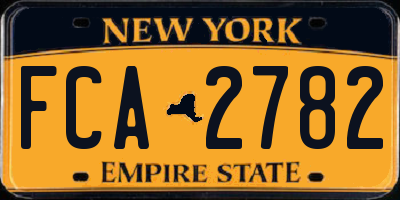 NY license plate FCA2782