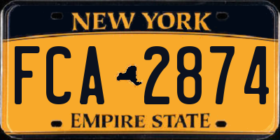 NY license plate FCA2874