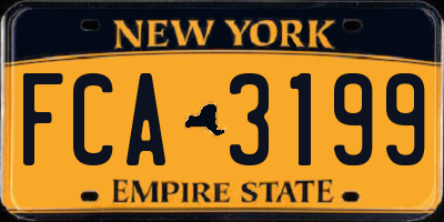 NY license plate FCA3199